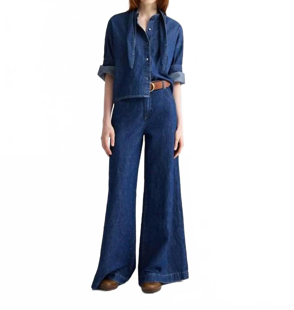 NEW TWP dillon denim wide leg jean in dark stone